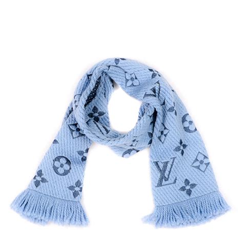 blue louis vuitton scarf.